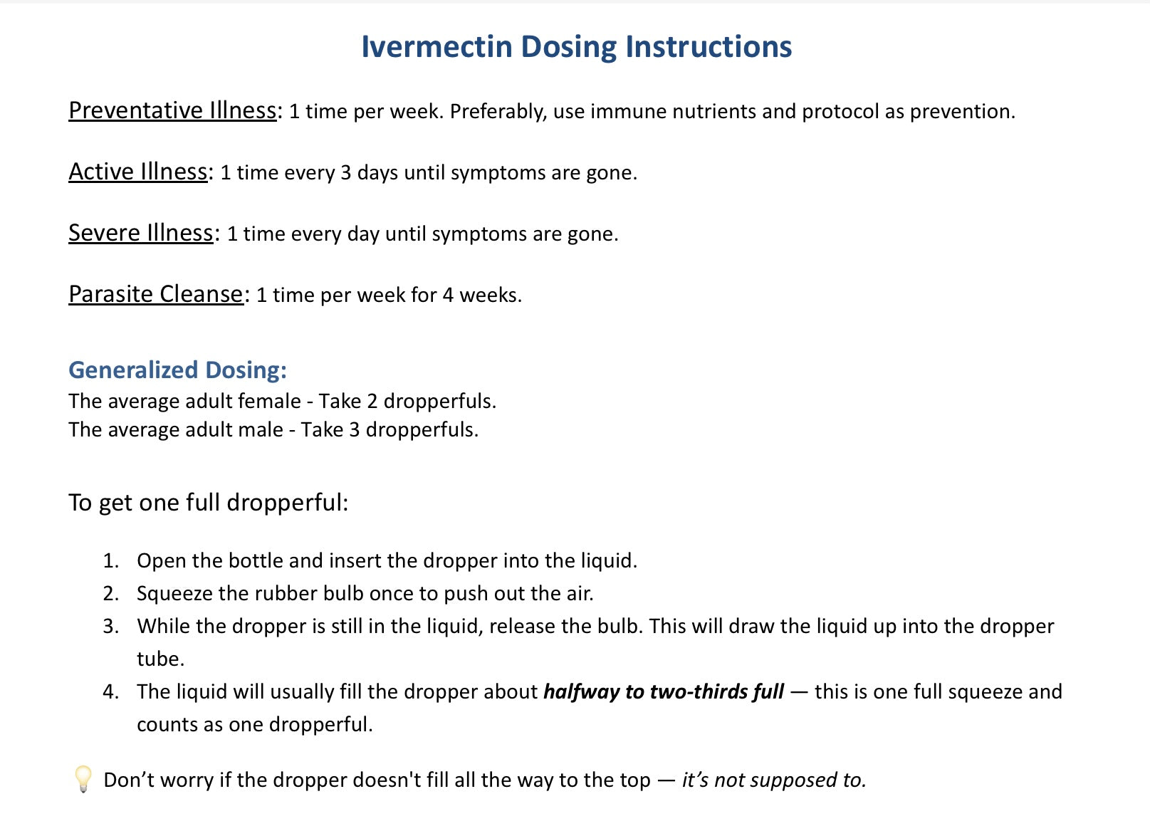 Ivermectin 60 ml Fast Acting (Can be taken orally or applied to the skin)